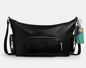 B1-005 Coach Men's Finn Crossbody Bag Pockets And Charms CDY58 Silver/Black NWT